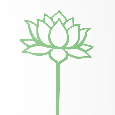 Mẫu in 3D cắm trang trí hình hoa sen (Lotus Plant Stake) cực đẹp