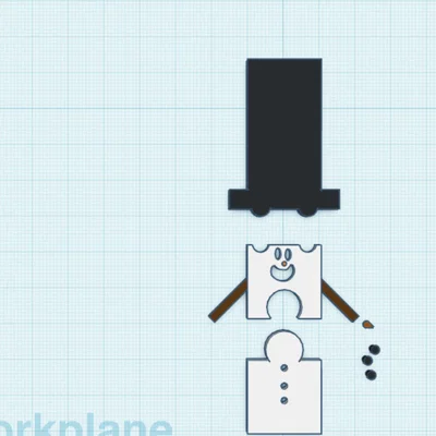 Mô hình người tuyết lắp ghép 3D - Puzzle Snowman dễ thương