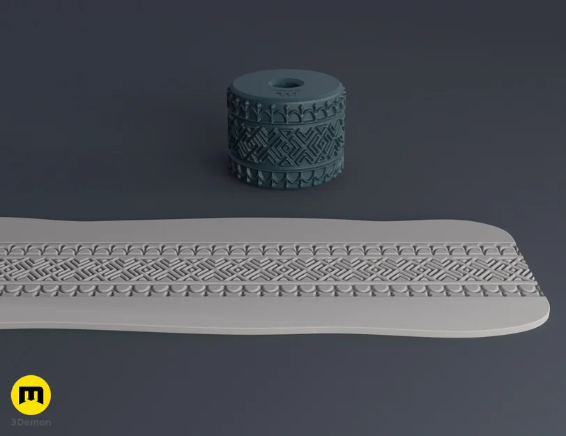 Con lăn tạo vân Scandinavian – Texture Rollers Scandinavian motifs middle #1 - Image 3