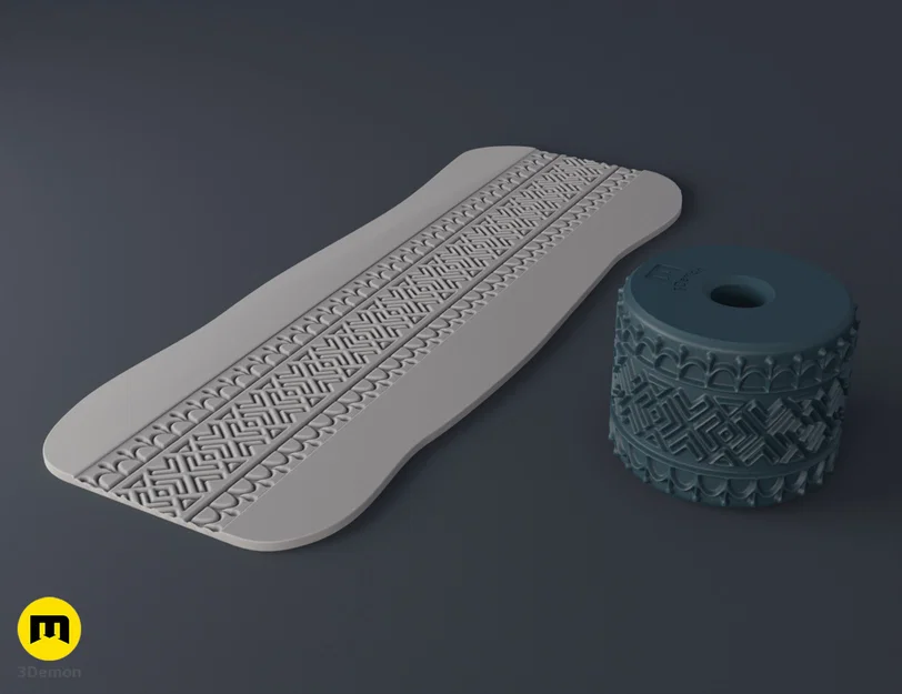 Con lăn tạo vân Scandinavian – Texture Rollers Scandinavian motifs middle #1 - Image 5