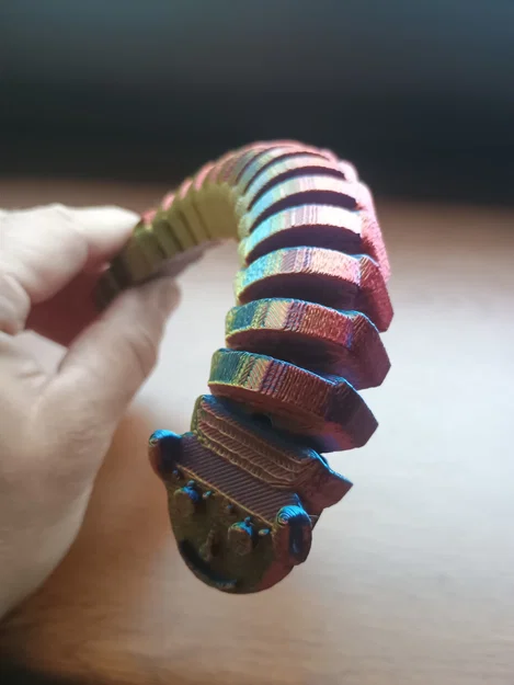 Mô hình chú sâu uốn dẻo Flexi Caterpillar in 3D sinh động - Image 1