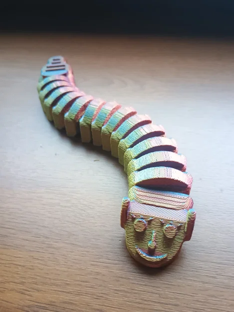 Mô hình chú sâu uốn dẻo Flexi Caterpillar in 3D sinh động - Image 2