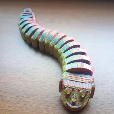 Mô hình chú sâu uốn dẻo Flexi Caterpillar in 3D sinh động