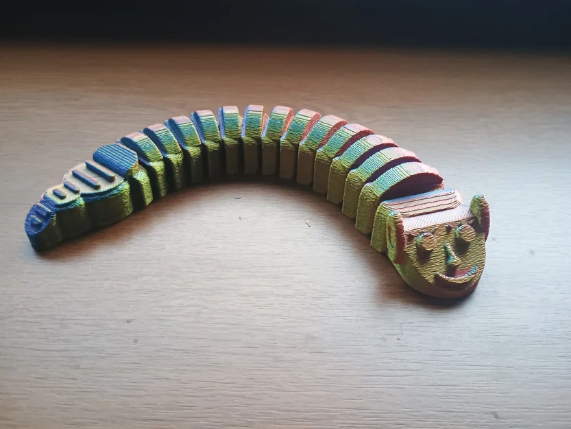 Mô hình chú sâu uốn dẻo Flexi Caterpillar in 3D sinh động - Image 3