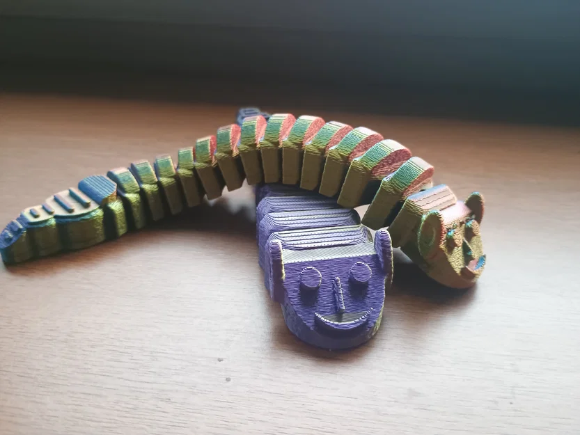 Mô hình chú sâu uốn dẻo Flexi Caterpillar in 3D sinh động - Image 4