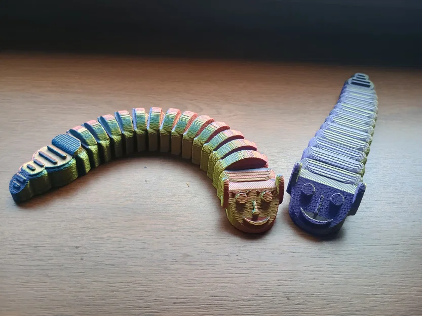 Mô hình chú sâu uốn dẻo Flexi Caterpillar in 3D sinh động - Image 5