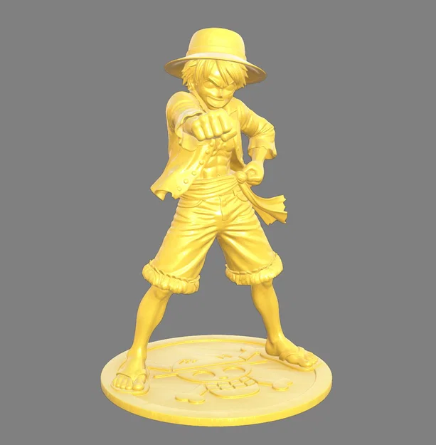Monkey D. Luffy (One Piece) – Mẫu 3D tượng đứng 130mm - Image 3