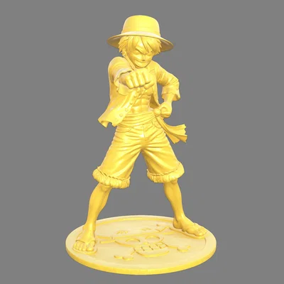 Monkey D. Luffy (One Piece) – Mẫu 3D tượng đứng 130mm