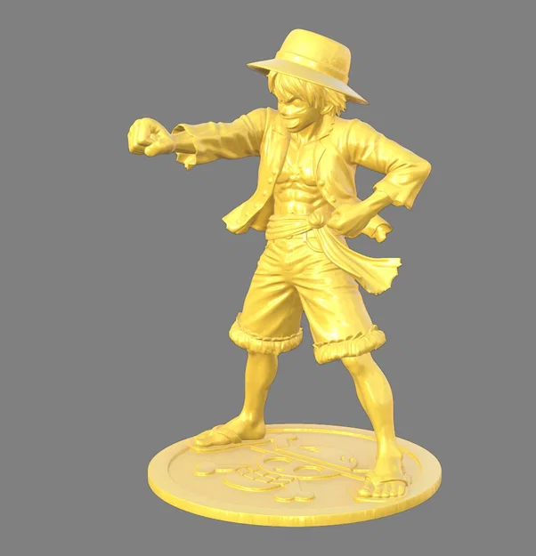 Monkey D. Luffy (One Piece) – Mẫu 3D tượng đứng 130mm - Image 4