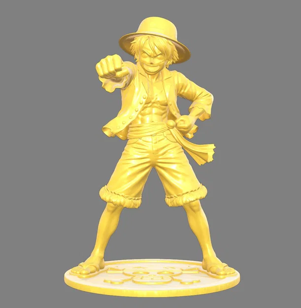 Monkey D. Luffy (One Piece) – Mẫu 3D tượng đứng 130mm - Image 5