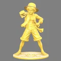 Monkey D. Luffy (One Piece) – Mẫu 3D tượng đứng 130mm - Thumbnail 5