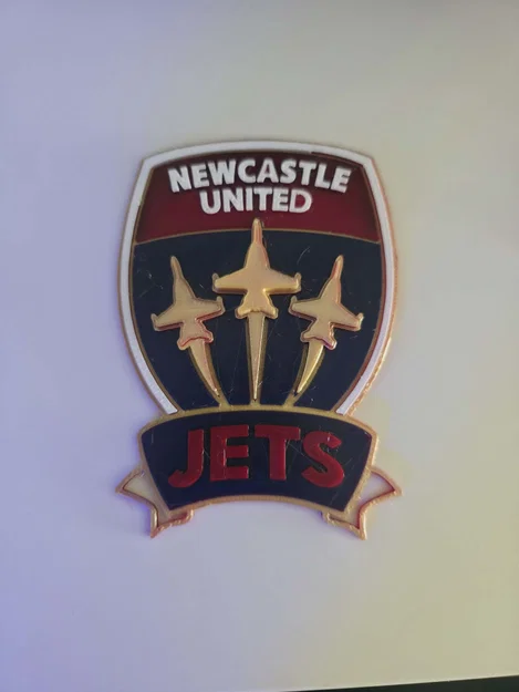 Mô hình logo Newcastle Jets 3D dành cho máy in đa sắc AMS - Image 1