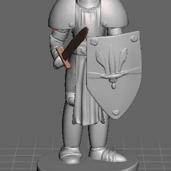 Mô hình hiệp sĩ trung cổ (Cavaliere) in 3D ấn tượng