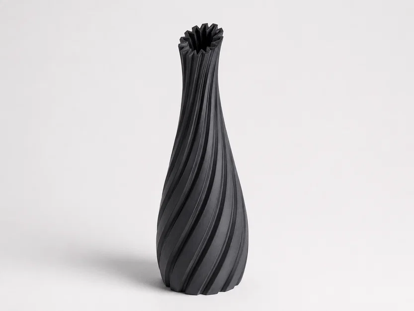 Parametric Spiral Vase #002 – Bình hoa xoắn ốc in 3D hiện đại - Image 2