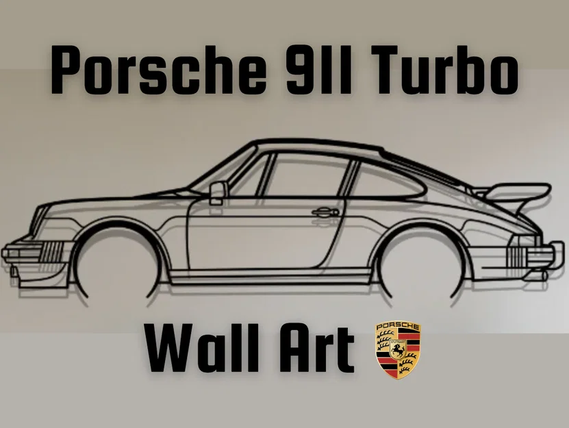Tranh treo tường silhouette Porsche 911 Turbo (930) - Image 1