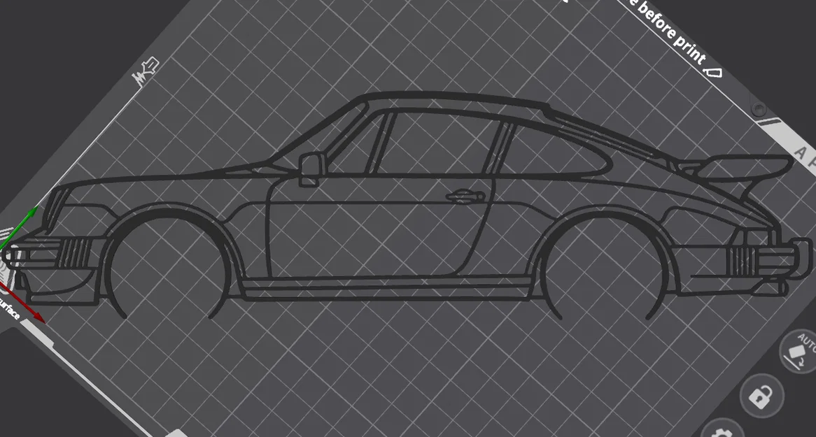 Tranh treo tường silhouette Porsche 911 Turbo (930) - Image 2
