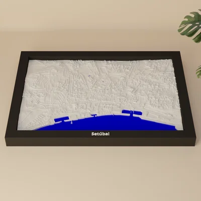 Setúbal, Portugal - 3D Miniature (Mô hình địa hình 3D)