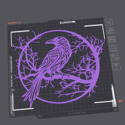 Raven Wall Art v3 – Tranh treo tường hình quạ (phiên bản 3)