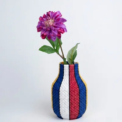 Mô hình bình hoa BraidVase in 3D - Thiết kế họa tiết đan len độc đáo