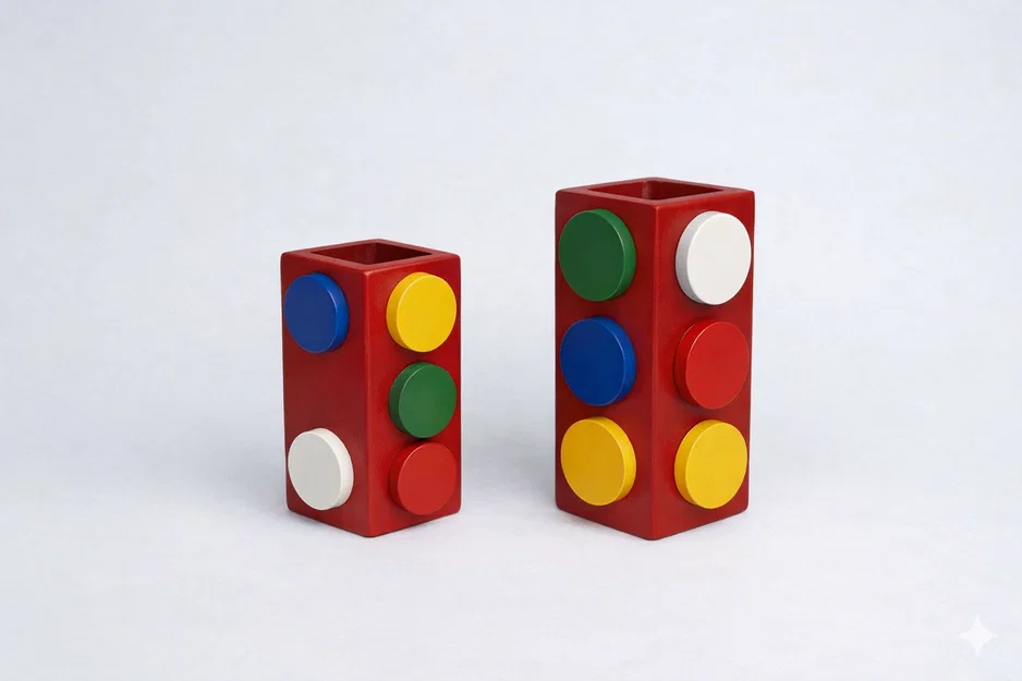 Mẫu in 3D LegoVase - Lọ cắm bút, lọ hoa phong cách Lego sáng tạo - Image 1