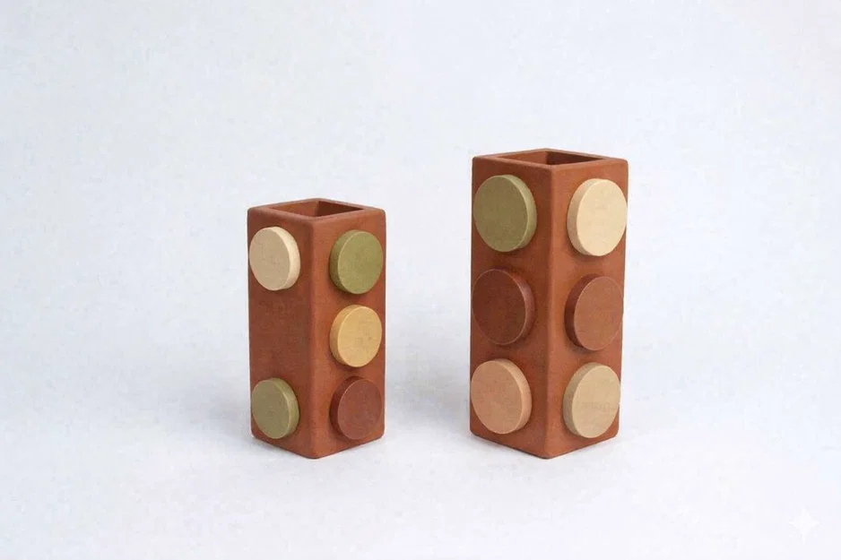 Mẫu in 3D LegoVase - Lọ cắm bút, lọ hoa phong cách Lego sáng tạo - Image 3