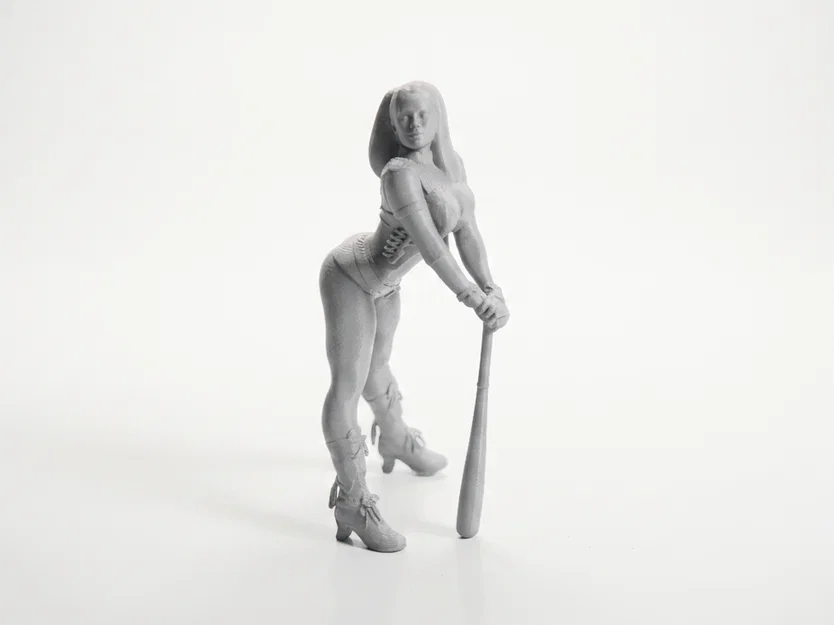 Mô hình in 3D Harley Quinn cầm chày baseball (DC Comics) - STL Figurine - Image 1