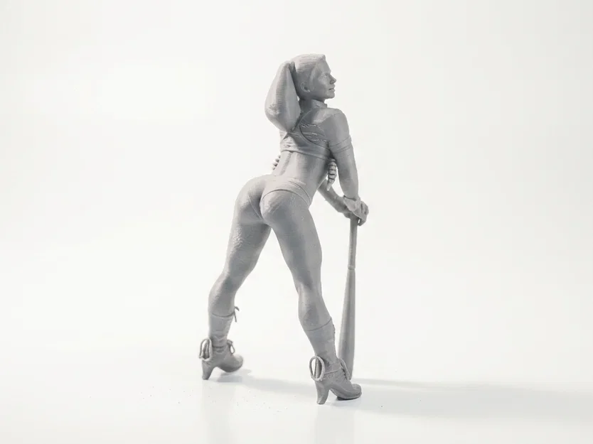 Mô hình in 3D Harley Quinn cầm chày baseball (DC Comics) - STL Figurine - Image 3