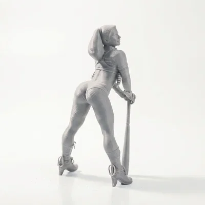 Mô hình in 3D Harley Quinn cầm chày baseball (DC Comics) - STL Figurine