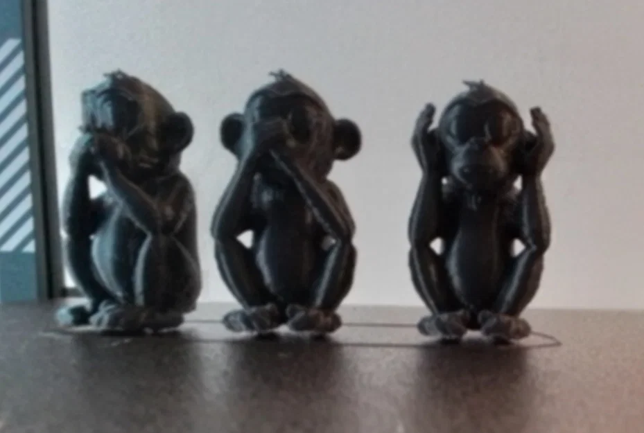 Mô hình 3D Bộ Ba Chú Khỉ (3 Affen) độc đáo để bàn - Image 1