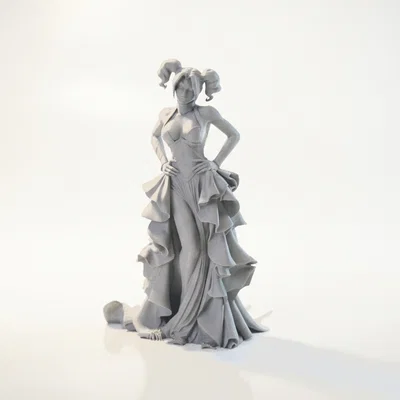 Tượng Harley Quinn Met Gala (DC Comics) - Mẫu 3D In Được