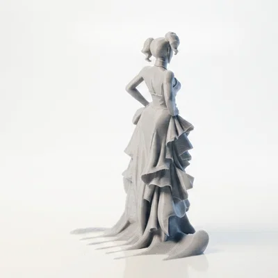 Tượng Harley Quinn Met Gala (DC Comics) - Mẫu 3D In Được