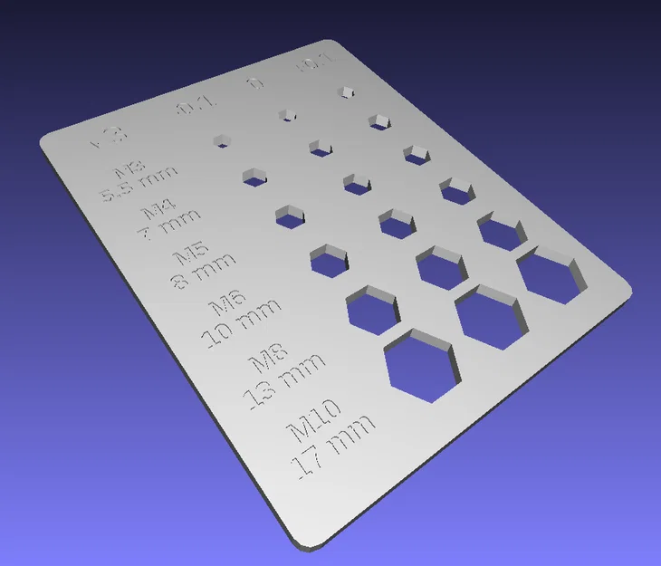 Tấm Calibration Đai Ốc Lục Giác (Hex Nut Calibration Plate) - Image 1