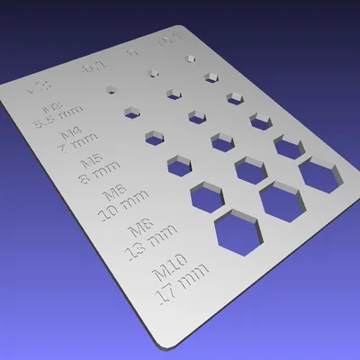 Tấm Calibration Đai Ốc Lục Giác (Hex Nut Calibration Plate)