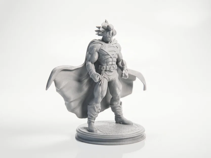 Tượng Superman Goku DC Comics 3D Printable (STL) | In 3D FDM PLA - Image 4