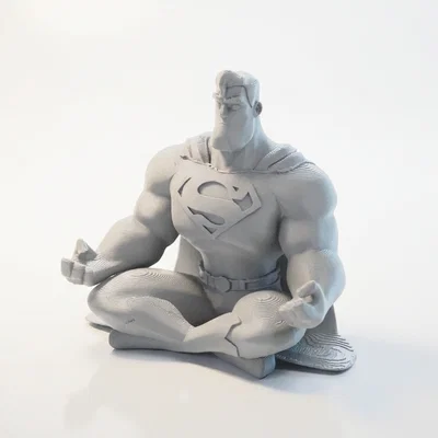 Tượng Superman Ngồi Thiền DC Comics – Mô hình 3D Printable