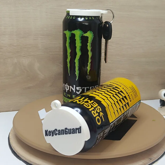 KeyCanGuard - Nắp che bảo vệ lon kèm vòng móc keychain (500ml) - Image 2