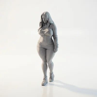 Tượng Supergirl Dáng Dày DC Comics - Mẫu STL 3D Printable