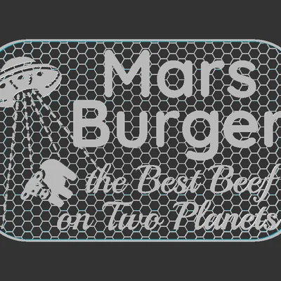 Bảng hiệu Mars Burger