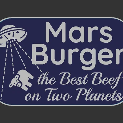 Bảng hiệu Mars Burger