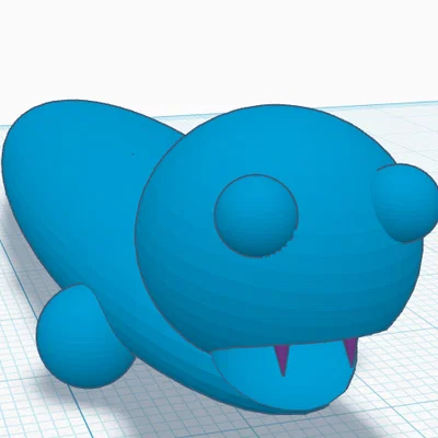 Mô hình chú sâu nhỏ đáng yêu (bezzubka) cho người mới in 3D