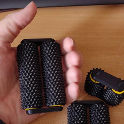 Con lăn tay gai (spiky hand roller) với printed bearings