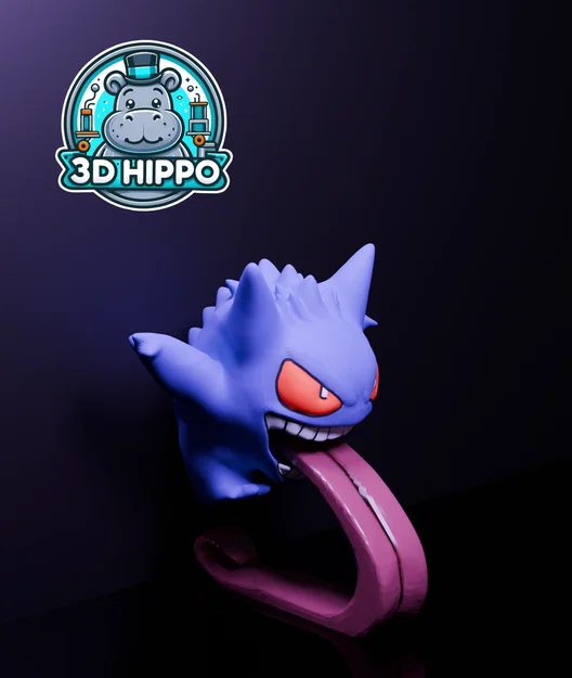 Tượng Gengar Scultpure (đứng trên lưỡi) – mẫu điêu khắc spooky - Image 1