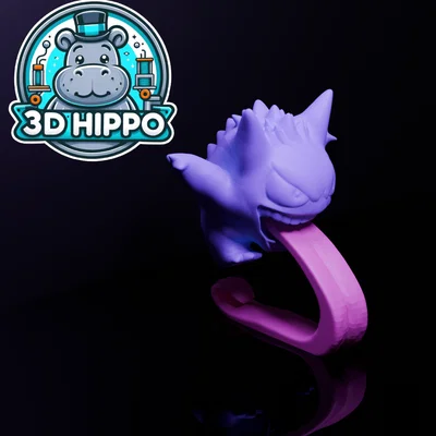 Tượng Gengar Scultpure (đứng trên lưỡi) – mẫu điêu khắc spooky