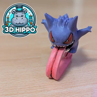Tượng Gengar Scultpure (đứng trên lưỡi) – mẫu điêu khắc spooky