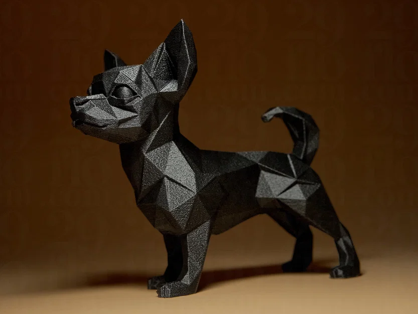 Tượng Chihuahua Hình Học (Geometric CHIHUAHUA Figurine) - Image 2