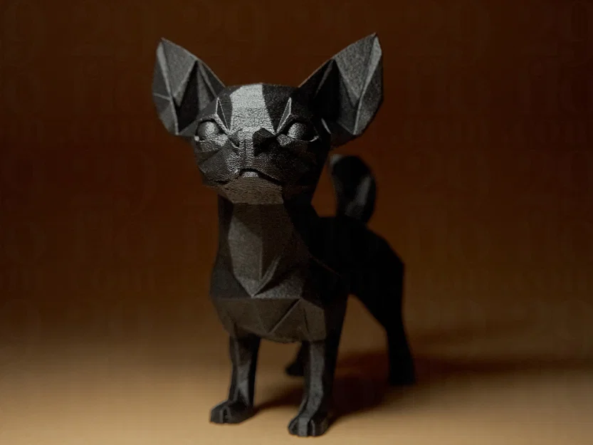 Tượng Chihuahua Hình Học (Geometric CHIHUAHUA Figurine) - Image 3
