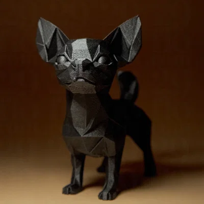 Tượng Chihuahua Hình Học (Geometric CHIHUAHUA Figurine)