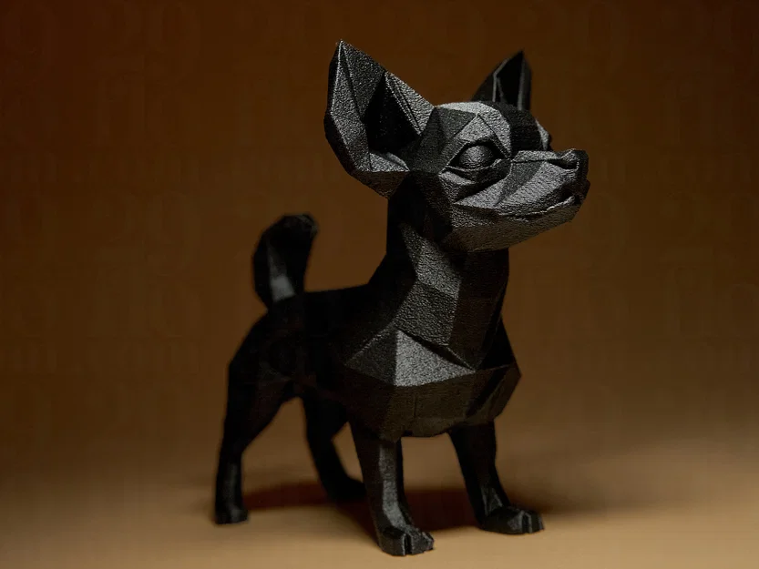 Tượng Chihuahua Hình Học (Geometric CHIHUAHUA Figurine) - Image 4