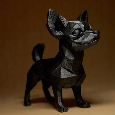 Tượng Chihuahua Hình Học (Geometric CHIHUAHUA Figurine)