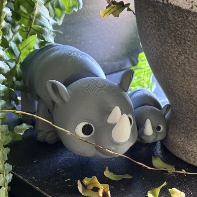 Tê giác khớp cử động (Articulating Rhino Animal Fidget)